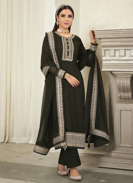 Dark Green Colour BK 8673 Heavy Festive Wear Heavy Embroidery Work Salwar Suit Collection 16034